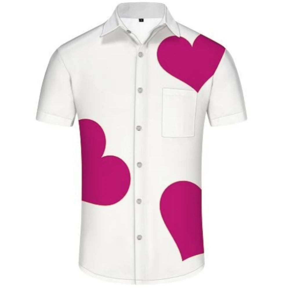 Men's Novelty Funny Love Heart Shirt Casual Fashion Cardigan With Pockets Short Sleeve Multicolor Plus Size Men's Clothing
Men's Novelty Funny Love Heart Shirt Casual Fashion Cardigan With Pockets Short Sleeve Multicolor Plus Size Men's Clothing
