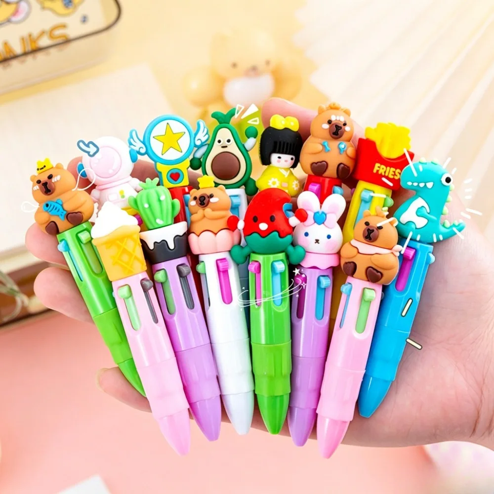 10-30Pcs Creative Multi-Head Press-Type Colored Ballpoint Pens, Multiple Colors in One Pen, One-Click Press to Switch Pen Colors, Convenient and Fun to Use. Cartoon-Style Cute Design with Outstanding Appearance, Multifunctional Pen, Writes Smoothly and Fl
10-30Pcs Creative Multi-Head Press-Type Colored Ballpoint Pens, Multiple Colors in One Pen, One-Click Press to Switch Pen Colors, Convenient and Fun to Use. Cartoon-Style Cute Design with Outstanding Appearance, Multifunctional Pen, Writes Smoothly and Fl