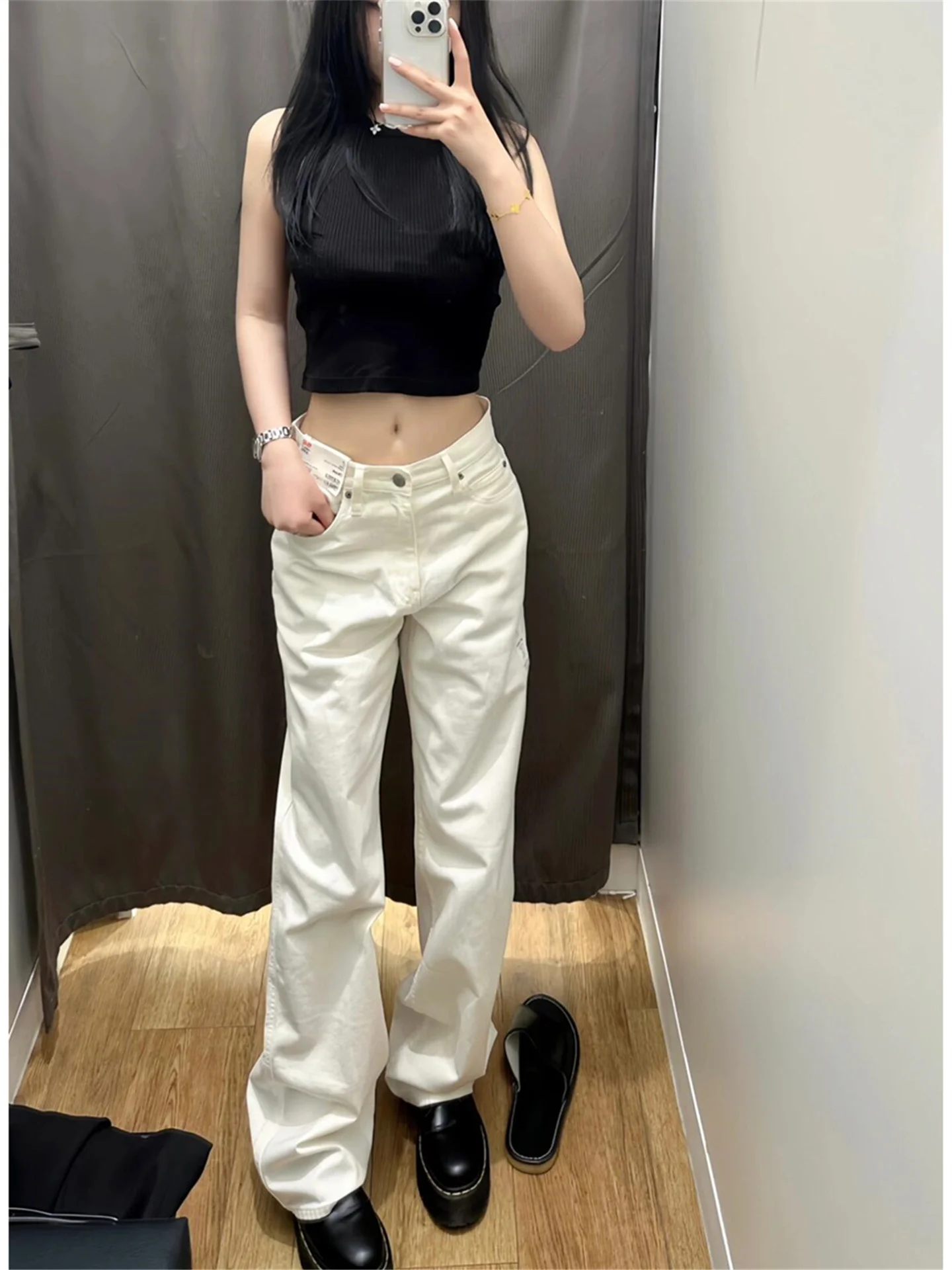 Extended Length Slim Fit Wide Leg Jeans Women's Loose Casual Straight Cut Spring Low Waist Denim Pants High Rise Slimming
Extended Length Slim Fit Wide Leg Jeans Women's Loose Casual Straight Cut Spring Low Waist Denim Pants High Rise Slimming