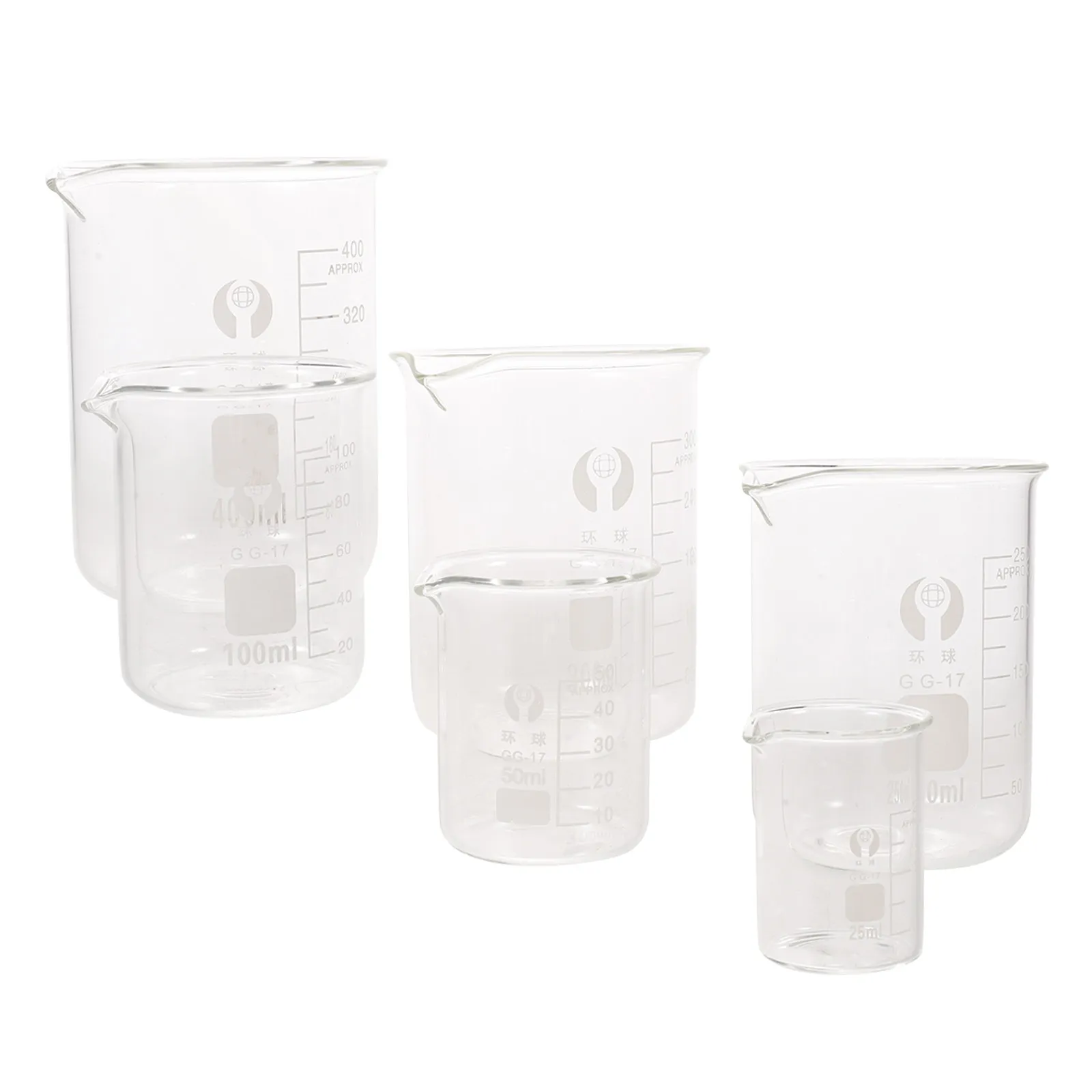 6Pcs Clear Glass Beakers 25Ml 50Ml 100Ml 250Ml 300Ml 400Ml Graduated Lab Measuring Cups for Chemistry Experiments Science
6Pcs Clear Glass Beakers 25Ml 50Ml 100Ml 250Ml 300Ml 400Ml Graduated Lab Measuring Cups for Chemistry Experiments Science