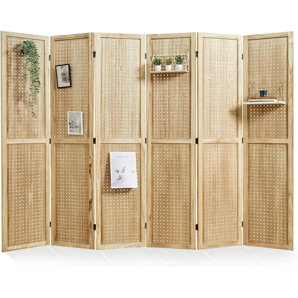 Wooden 5.6ft Standing Wall Organizer with 6 Panels for Room Divider, Privacy Screen, or Art Display
Wooden 5.6ft Standing Wall Organizer with 6 Panels for Room Divider, Privacy Screen, or Art Display