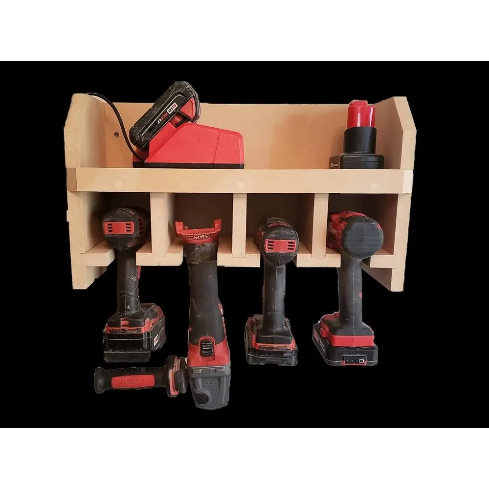 Cordl Tool Shelf Holds 4 Drills, Impact Drivers And Others, With Charger/Battery Shelf
Cordl Tool Shelf Holds 4 Drills, Impact Drivers And Others, With Charger/Battery Shelf