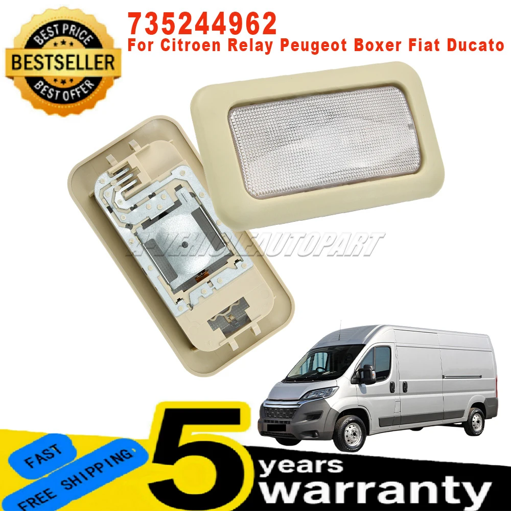 735244962 For Citroen Relay Peugeot Boxer Fiat Ducato 2007-2024 1Pc New Interior front roof ceiling light Beige car accessories
735244962 For Citroen Relay Peugeot Boxer Fiat Ducato 2007-2024 1Pc New Interior front roof ceiling light Beige car accessories