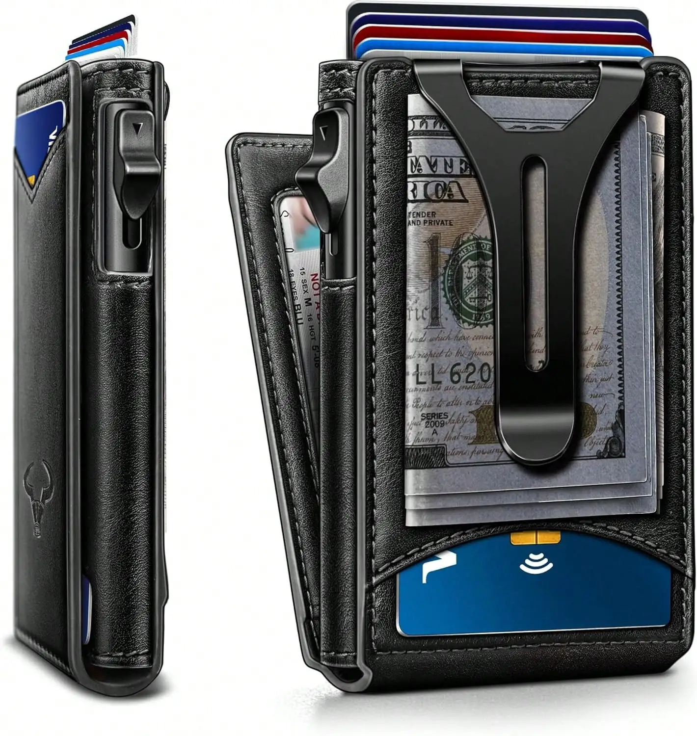 BULLIANT Men Wallet,Magnetic Metal Wallet Money Clip 9Cards-Up Access RFID Blocking
BULLIANT Men Wallet,Magnetic Metal Wallet Money Clip 9Cards-Up Access RFID Blocking