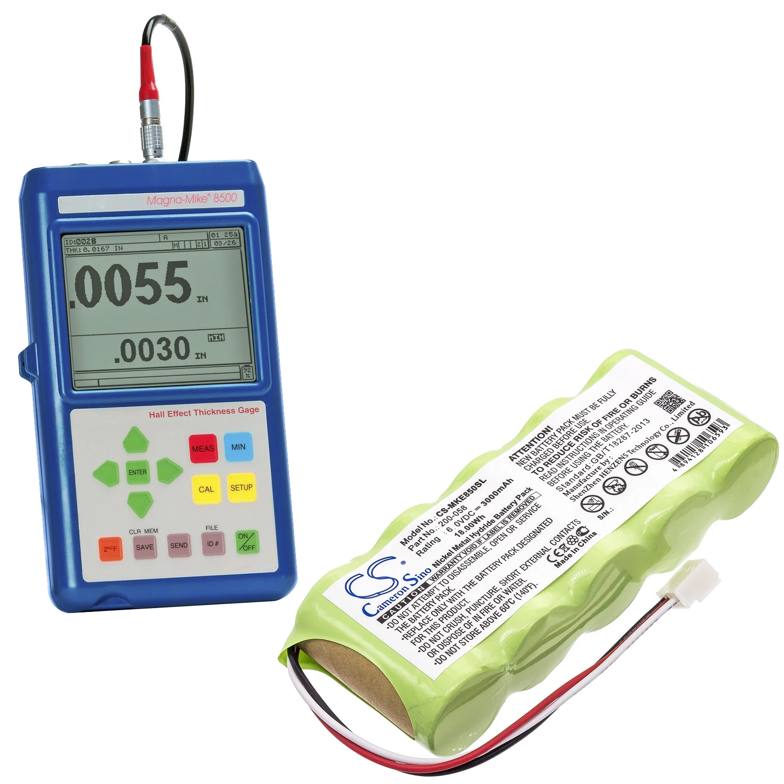 Cameron Sino 6V 3000mAh replacement rechargeable Battery 200-058 for Panametrics / GE Magna-Mike 8500
Cameron Sino 6V 3000mAh replacement rechargeable Battery 200-058 for Panametrics / GE Magna-Mike 8500
