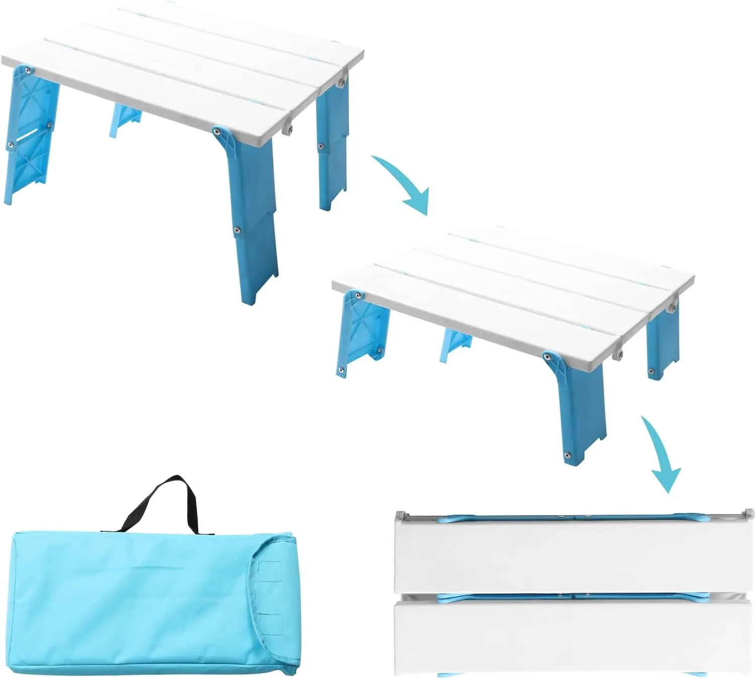 Portable Folding Beach Table with Carry Bag, Height Adjustable Side Table for Camping Picnic BBQ, 15.9x14.2x9.6 inch
Portable Folding Beach Table with Carry Bag, Height Adjustable Side Table for Camping Picnic BBQ, 15.9x14.2x9.6 inch
