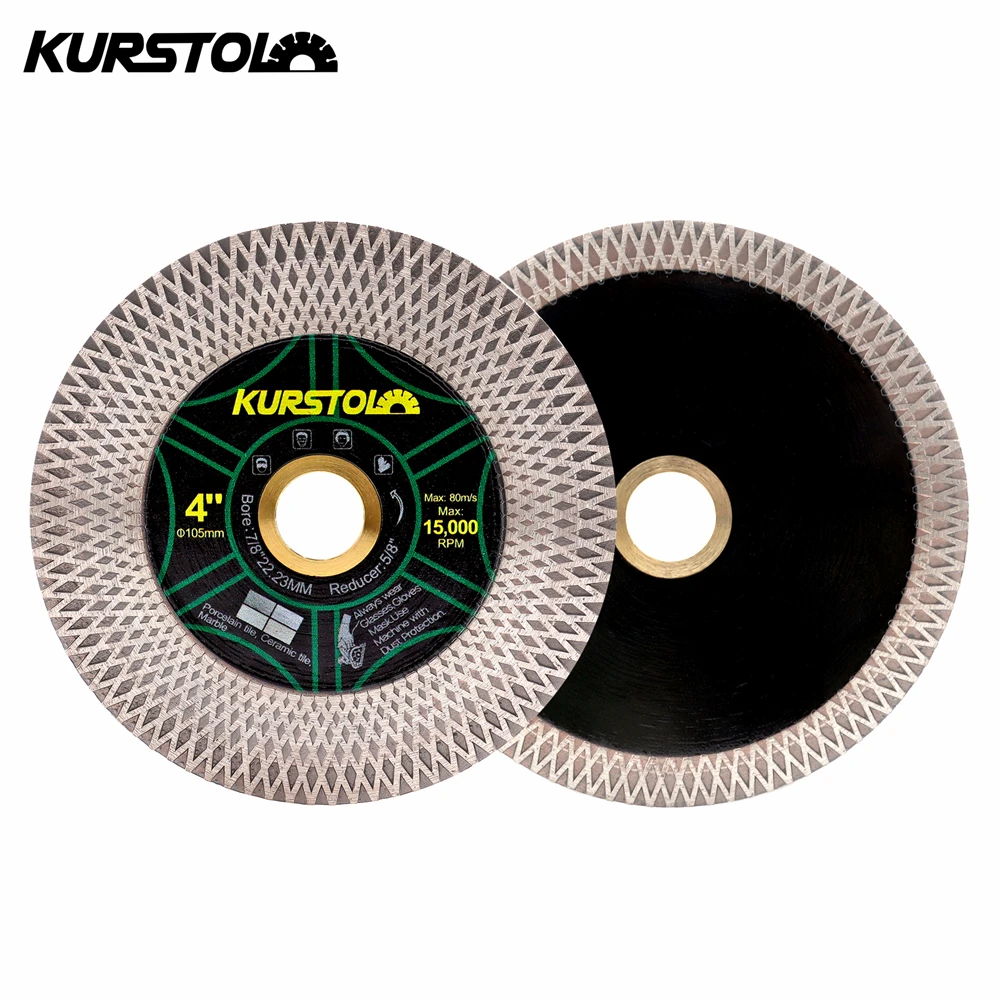 KURSTOL 1/2Pcs X Mesh Double-sided Saw Blade Dia105mm Cutting Grinding Disc Marble Ceramic Tile Granite Cutter 4Inch Disc Plates
KURSTOL 1/2Pcs X Mesh Double-sided Saw Blade Dia105mm Cutting Grinding Disc Marble Ceramic Tile Granite Cutter 4Inch Disc Plates