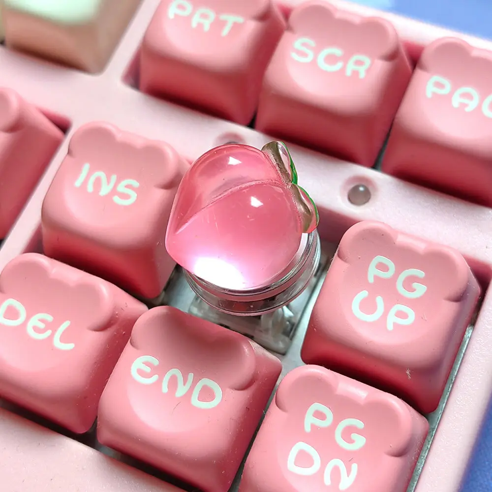 Transparent personalized keycap round mechanical keyboard cute R4 pink peach customizable keycap cartoon
Transparent personalized keycap round mechanical keyboard cute R4 pink peach customizable keycap cartoon
