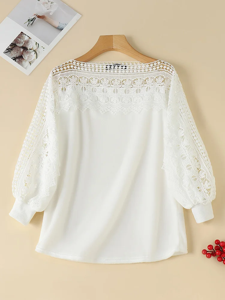 ZANZEA 2025 Summer Women Elegant Knitted Blouse Fashion Lace Patchwork Shirt Streetwear Female Hollow Out Lantern Sleeve Tops
ZANZEA 2025 Summer Women Elegant Knitted Blouse Fashion Lace Patchwork Shirt Streetwear Female Hollow Out Lantern Sleeve Tops