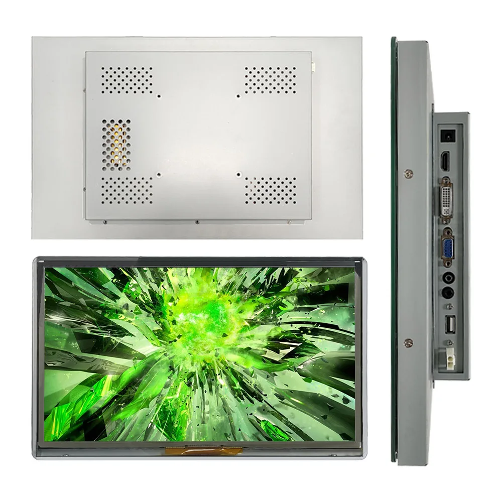 18.5-Inch Touch Screen LCD Panel Display Touchscreen with Side LED Bar Waterproof LCD Display for Coin Operated Games Monitor