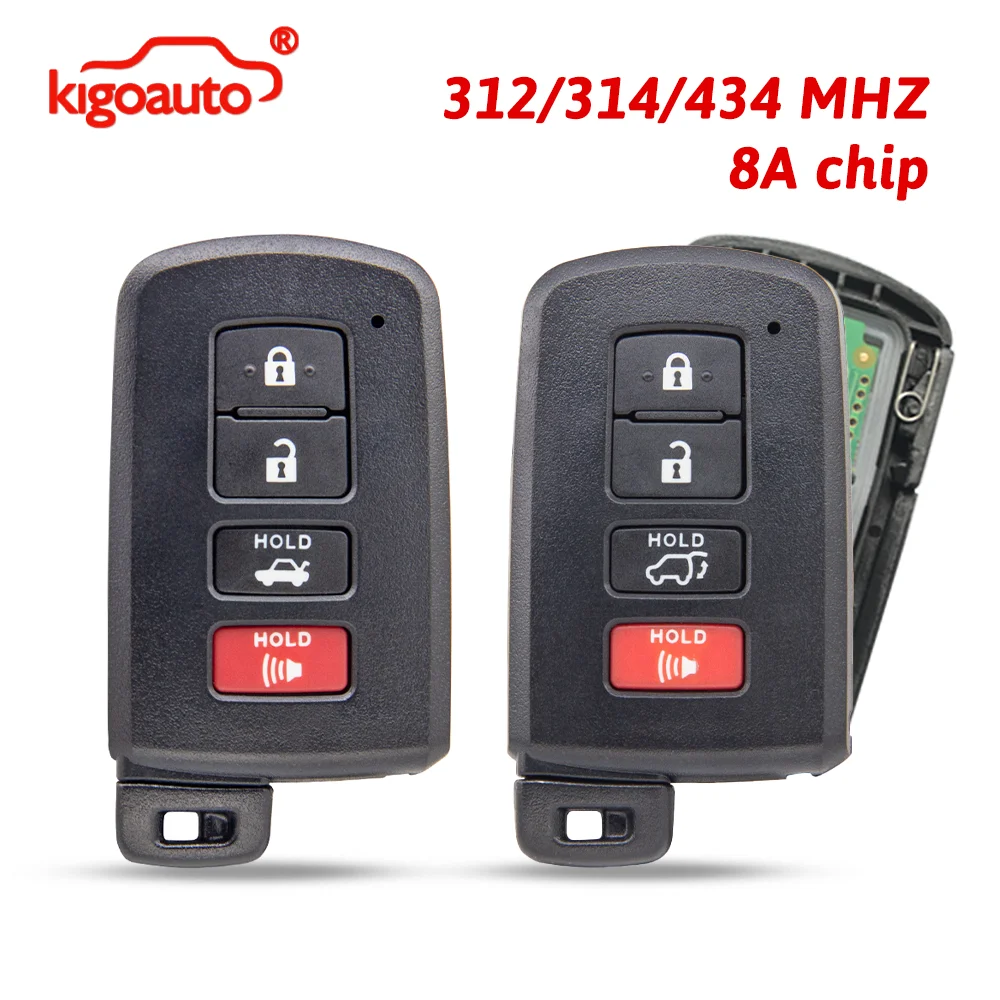 kigoauto FCC HYQ14FBA Smart key 312/314/434MHZ 4 button Hatch 8A chip for Toyota Highlander Rav4 Avalon Camry Corolla 2012-2020
kigoauto FCC HYQ14FBA Smart key 312/314/434MHZ 4 button Hatch 8A chip for Toyota Highlander Rav4 Avalon Camry Corolla 2012-2020