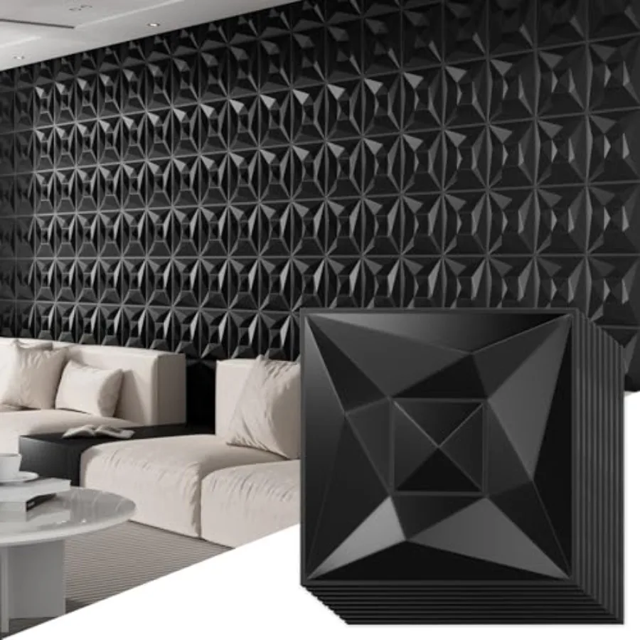 40 PCS 3D Wall Panels for Interior Wall Décor 11.8"*11.8" Covering Panels, PVC Textured 3D Wall Tile for Living Room, Bedroom D
40 PCS 3D Wall Panels for Interior Wall Décor 11.8"*11.8" Covering Panels, PVC Textured 3D Wall Tile for Living Room, Bedroom D