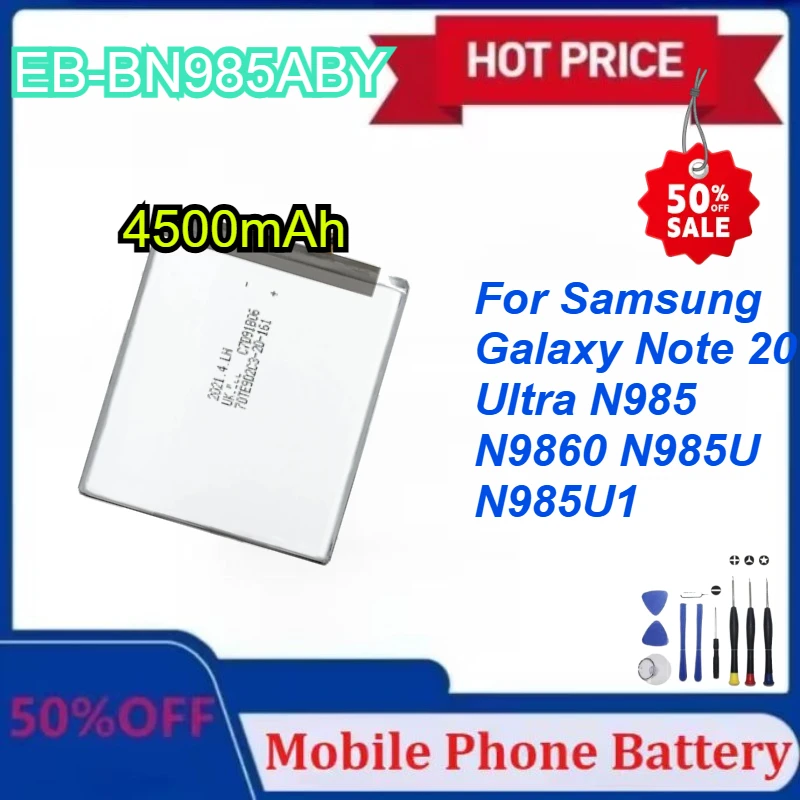 New EB-BN985ABY 4500mAh Mobile Phone Battery For Samsung Galaxy Note 20 Ultra N985 N9860 N985U N985U1 Phone Batteries+Tools
New EB-BN985ABY 4500mAh Mobile Phone Battery For Samsung Galaxy Note 20 Ultra N985 N9860 N985U N985U1 Phone Batteries+Tools