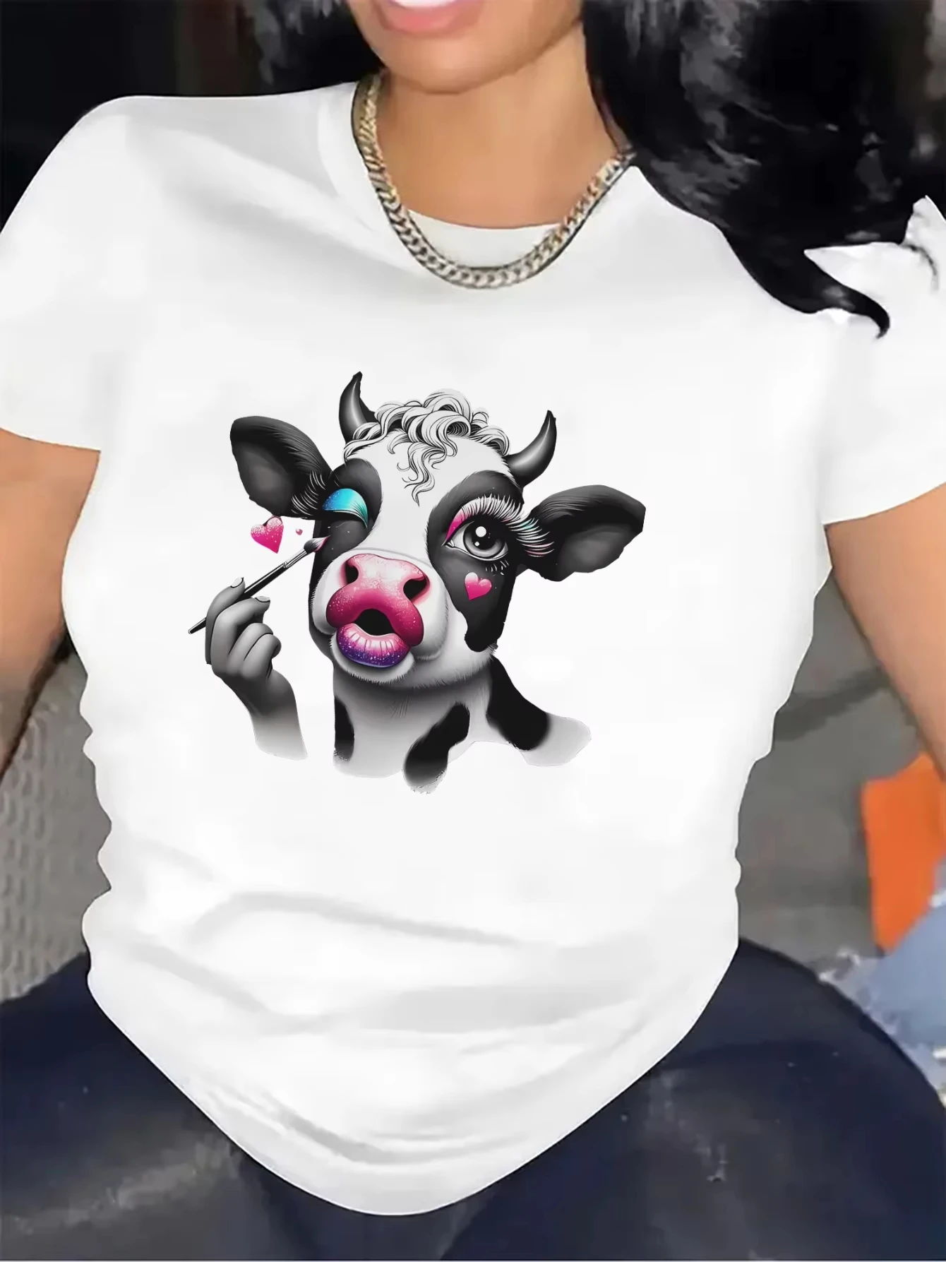 Men Women Summer Cute Cow Design Short Sleeve T Shirt Casual Daily Wear Stylish Lightweight Soft Comfortable Tops for Ladies
Men Women Summer Cute Cow Design Short Sleeve T Shirt Casual Daily Wear Stylish Lightweight Soft Comfortable Tops for Ladies