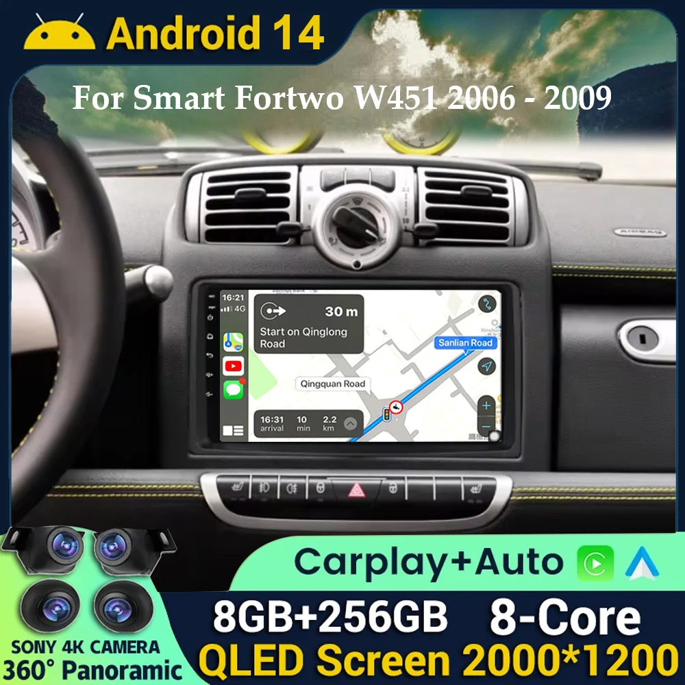Android 14 Car Radio For Smart Fortwo W451 2006 2007 2008 2009 Stereo Video Player Wifi+4G Carplay Map GPS Navigation Multimedia
Android 14 Car Radio For Smart Fortwo W451 2006 2007 2008 2009 Stereo Video Player Wifi+4G Carplay Map GPS Navigation Multimedia