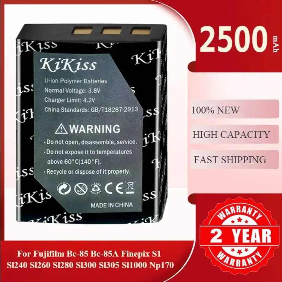 2500Mah Kikiss Battery NP-85 NP-170 For Fujifilm Finepix S1 SL240 SL260 SL280 SL300 SL305 SL1000 NP170 BC-85 BC-85A
2500Mah Kikiss Battery NP-85 NP-170 For Fujifilm Finepix S1 SL240 SL260 SL280 SL300 SL305 SL1000 NP170 BC-85 BC-85A