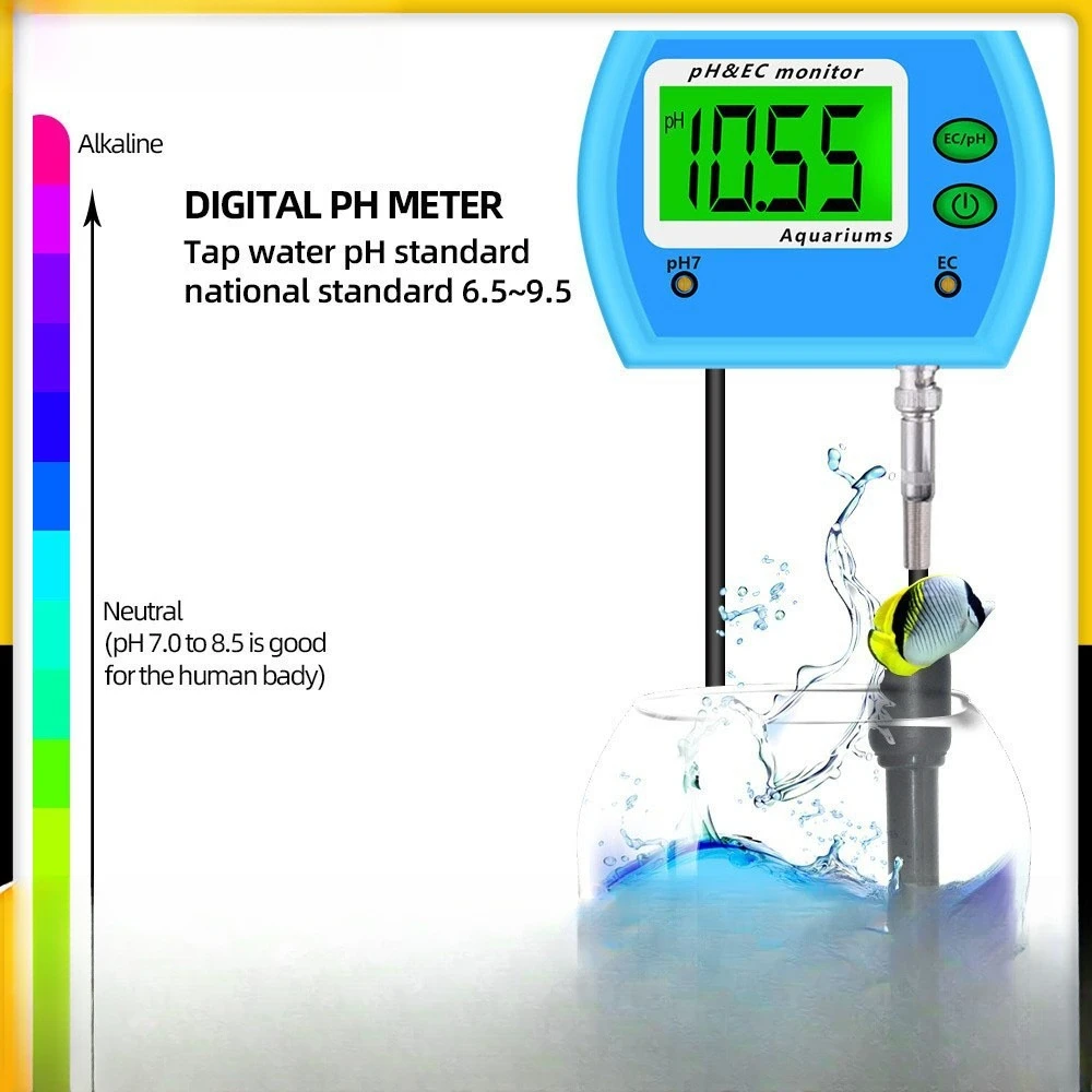 9853 Water Quality Analysis Instrument PHEC Water Quality Test Pen Water Purifier Conductivity Accurate PH Meter