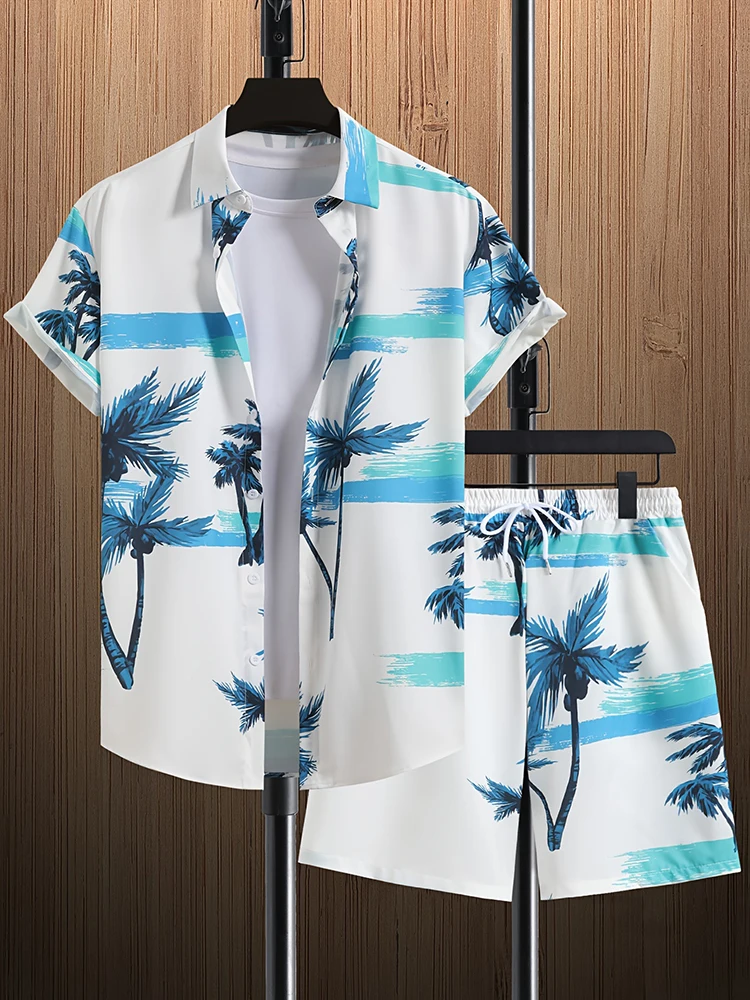 Coconut Tree Print Men's Short Sleeve Shirt Shorts Beach 2 pcs Sets Vacation Clothing Summer Men Casual Shirt Hawaiian Shorts
Coconut Tree Print Men's Short Sleeve Shirt Shorts Beach 2 pcs Sets Vacation Clothing Summer Men Casual Shirt Hawaiian Shorts