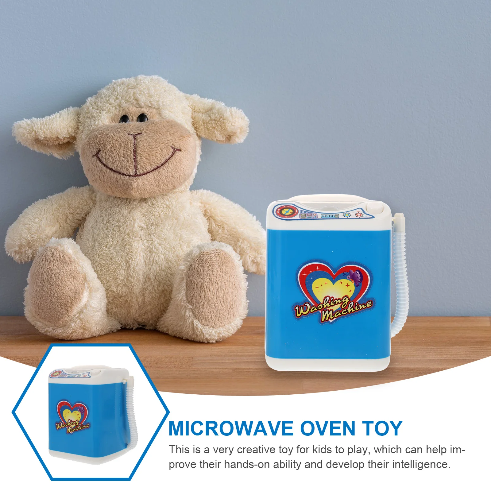 1Pcs Simulated Mini Washing Machine Educational Creative Kids Playhouse Household Appliance Plaything for Preschool Children 
1Pcs Simulated Mini Washing Machine Educational Creative Kids Playhouse Household Appliance Plaything for Preschool Children