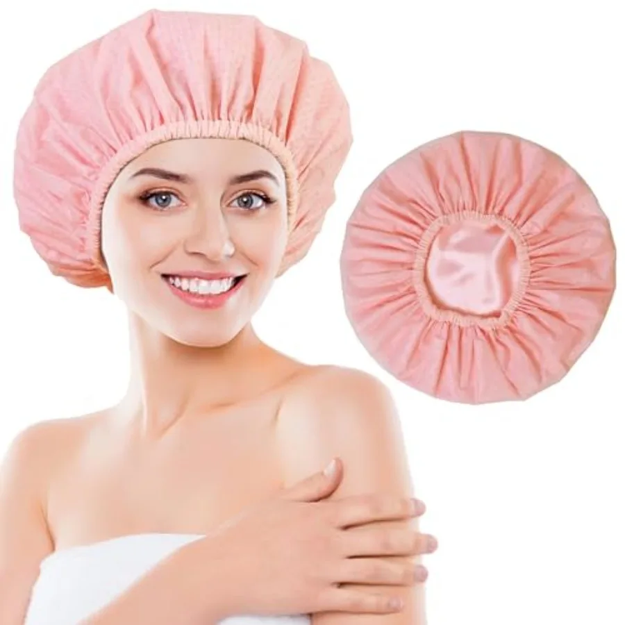 Shower Cap for Women, Shower Caps Reusable Waterproof, Large Plastic Satin Lined Shower Cap for Braids Long Hair
Shower Cap for Women, Shower Caps Reusable Waterproof, Large Plastic Satin Lined Shower Cap for Braids Long Hair