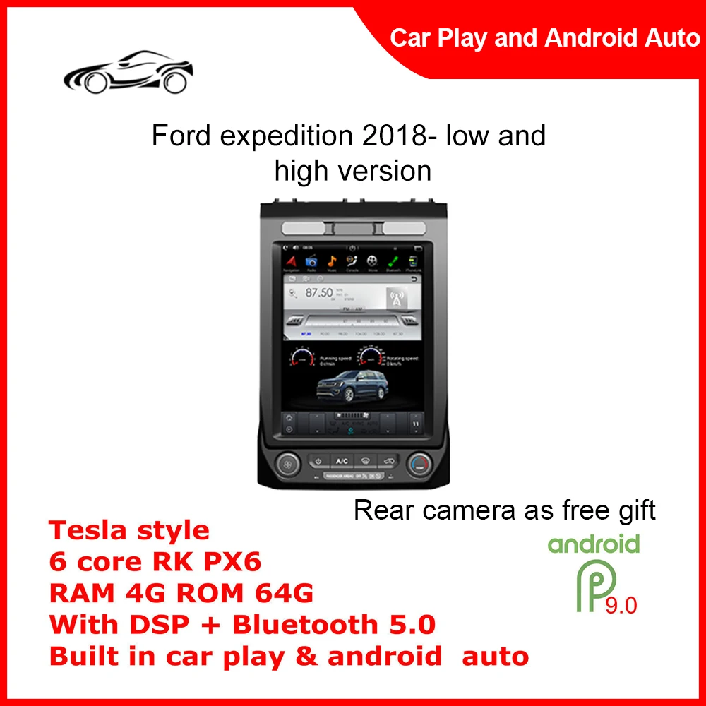 Tesla Style GPS Tracking Device Car 12.1inch 4G+64G For FORD EXPEDITION 2018- Car Radio With Reverse Camera And GPS System
Tesla Style GPS Tracking Device Car 12.1inch 4G+64G For FORD EXPEDITION 2018- Car Radio With Reverse Camera And GPS System