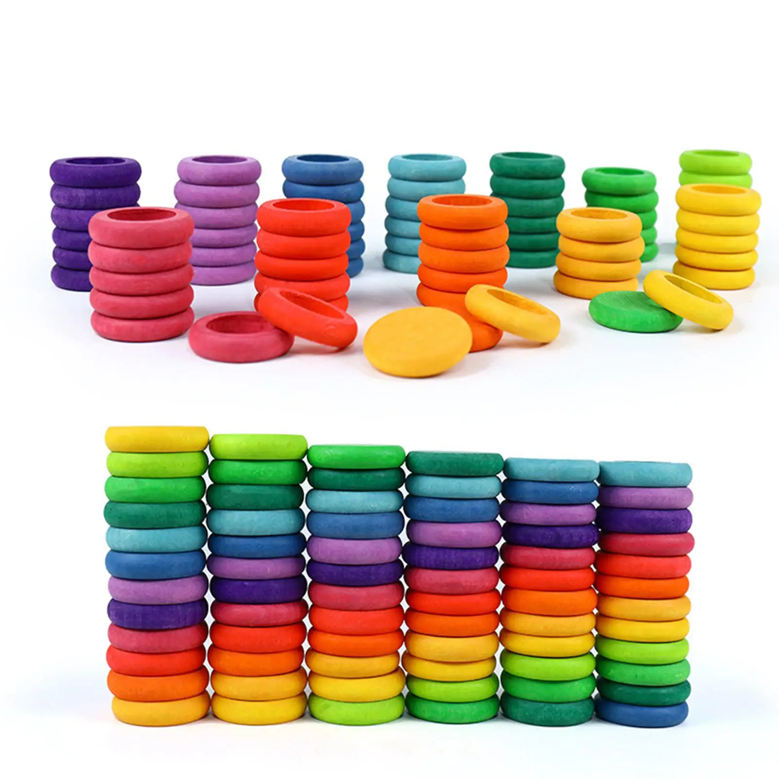 72/ Round Blocks Donut Pie Stacking Counting Stacker Game Educational Learning Motor Skill Handicrafted Fun Building Play Set
72/ Round Blocks Donut Pie Stacking Counting Stacker Game Educational Learning Motor Skill Handicrafted Fun Building Play Set