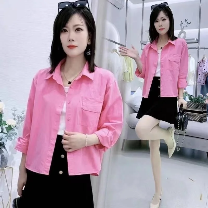 Korean Ladies Long Sleeves Cardigan Blouse 2025 Women Fashion Short Shirts Jacket Spring Autumn Female Thin Back Fork Top Coat
Korean Ladies Long Sleeves Cardigan Blouse 2025 Women Fashion Short Shirts Jacket Spring Autumn Female Thin Back Fork Top Coat