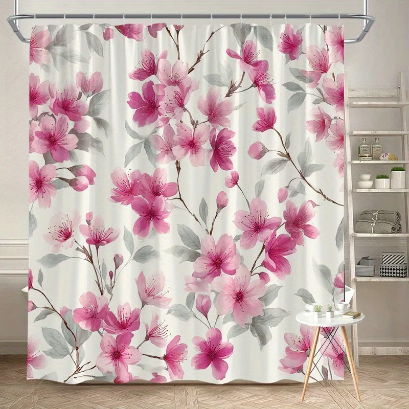 1 piece of watercolor floral pattern shower curtain, polyester fabric, machine washable, suitable for bathroom decoration
1 piece of watercolor floral pattern shower curtain, polyester fabric, machine washable, suitable for bathroom decoration