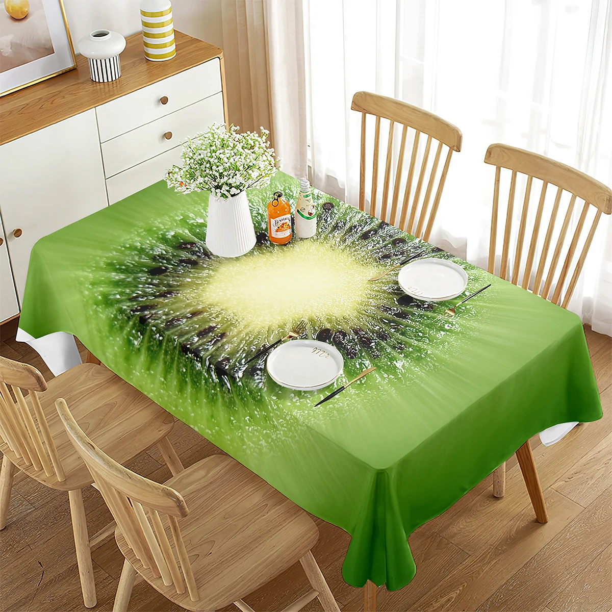 Kiwi Tablecloth Green Kiwi Fresh Fruit Pattern Rectangle Table Cover for Coffee Table Dining Room Living Room Table Decoration
Kiwi Tablecloth Green Kiwi Fresh Fruit Pattern Rectangle Table Cover for Coffee Table Dining Room Living Room Table Decoration