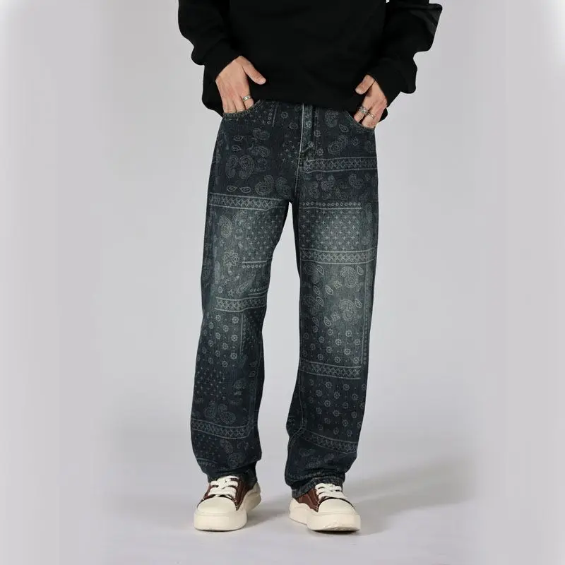 Loose-fit Laser Burnout Craft Straight-leg Jeans with Trendy Printed Paterns for Men
Loose-fit Laser Burnout Craft Straight-leg Jeans with Trendy Printed Paterns for Men