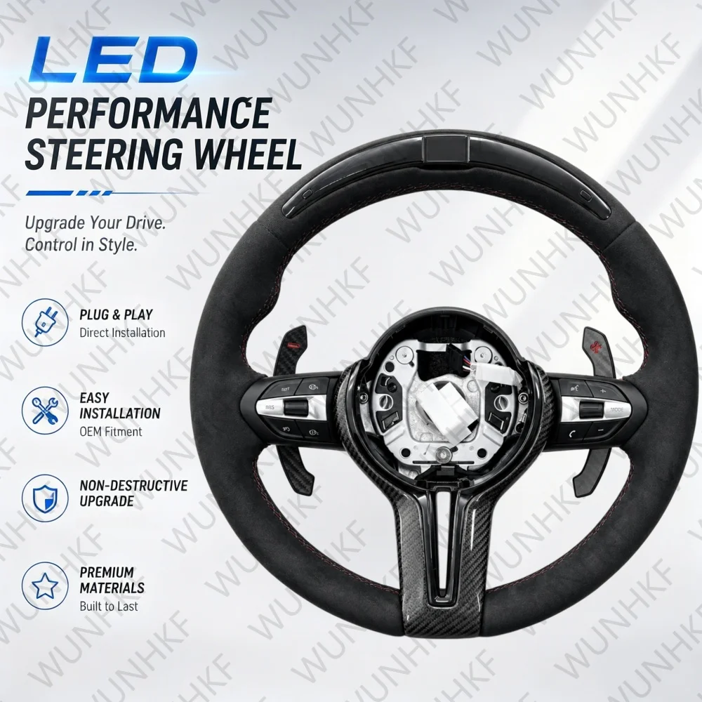 LED Steering Wheel M Series For BMW M3 M5 F20 F22 F23 F30 F33 F34 X1 F48 X5 F15 X3 F25 F80 E90 E70 E84 Car Interior With Paddles
LED Steering Wheel M Series For BMW M3 M5 F20 F22 F23 F30 F33 F34 X1 F48 X5 F15 X3 F25 F80 E90 E70 E84 Car Interior With Paddles
