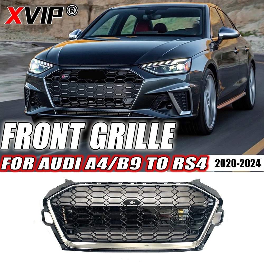 XVIP RS4 Style Honeycomb Chrome Silver Front Bumper Grille Fit For Audi A4 S4 B9 2020-2024 High Quality ABS Upper Grille
XVIP RS4 Style Honeycomb Chrome Silver Front Bumper Grille Fit For Audi A4 S4 B9 2020-2024 High Quality ABS Upper Grille