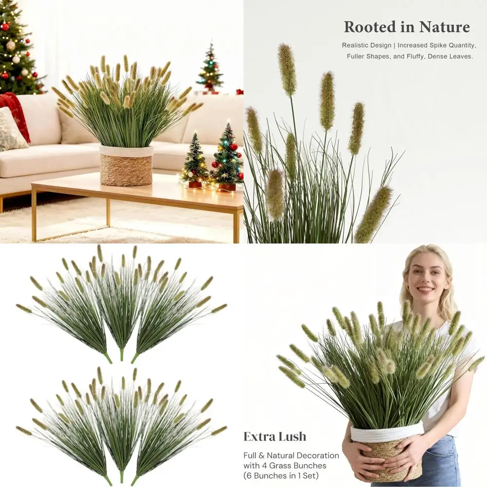 Набор из 6 роскошных искусственных тростниковых растений длиной 24 дюйма с 10 цветками в форме собачьего хвоста для декора дома и сада
Набор из 6 роскошных искусственных тростниковых растений длиной 24 дюйма с 10 цветками в форме собачьего хвоста для декора дома и сада