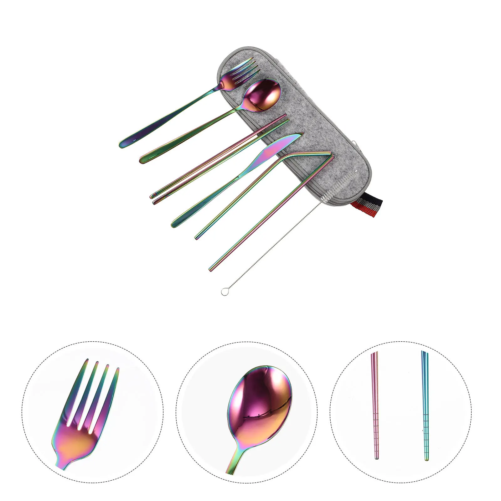 1Set 304 Stainless Steel Travel Tableware Set Compact Fork Spoon Chopsticks Kit for Camping Hiking Picnic Lightweight Reusable
1Set 304 Stainless Steel Travel Tableware Set Compact Fork Spoon Chopsticks Kit for Camping Hiking Picnic Lightweight Reusable