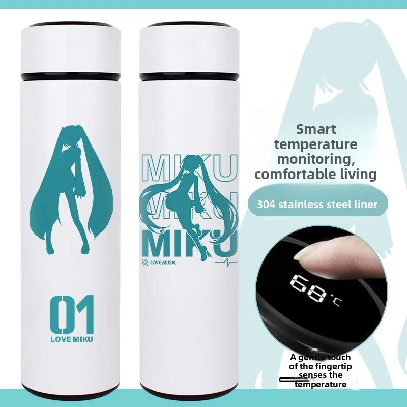 Hatsune Miku anime merchandise cartoon cute student water cup Kawaii two-dimensional girl smart temperature sensing thermos gift
Hatsune Miku anime merchandise cartoon cute student water cup Kawaii two-dimensional girl smart temperature sensing thermos gift