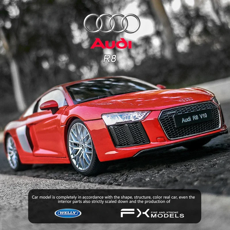 Модель автомобиля welly 1:24 Audi R8 V10 TT, модель автомобиля из сплава, коллекция украшений для автомобиля, Подарочная игрушка, литье под давлением
Модель автомобиля welly 1:24 Audi R8 V10 TT, модель автомобиля из сплава, коллекция украшений для автомобиля, Подарочная игрушка, литье под давлением