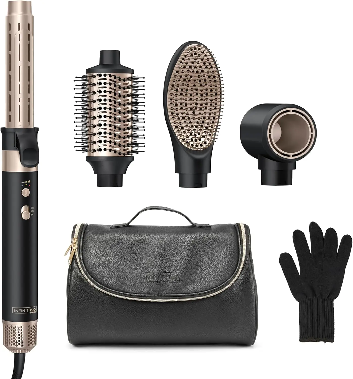 Multi Hair Styling Wand for Curls, Waves, Blowouts & Volume, 4 Attachments & Storage Bag, Black
Multi Hair Styling Wand for Curls, Waves, Blowouts & Volume, 4 Attachments & Storage Bag, Black