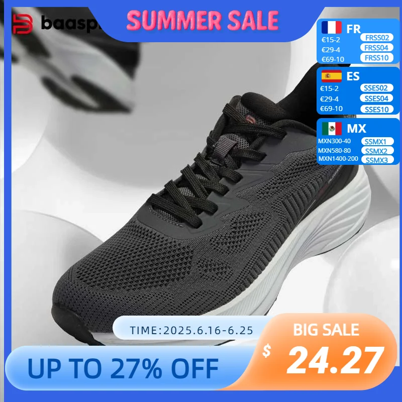 Baasploa Men Lightweight Running Shoes New Outdoor Professional Jogging Sport Shoes Male Casual Mesh Breathable Lace-up Sneakers
Baasploa Men Lightweight Running Shoes New Outdoor Professional Jogging Sport Shoes Male Casual Mesh Breathable Lace-up Sneakers