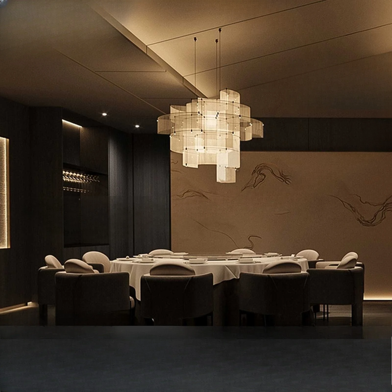 Modern light luxury metal dining room living room chandelier art hotel villa lamp
Modern light luxury metal dining room living room chandelier art hotel villa lamp
