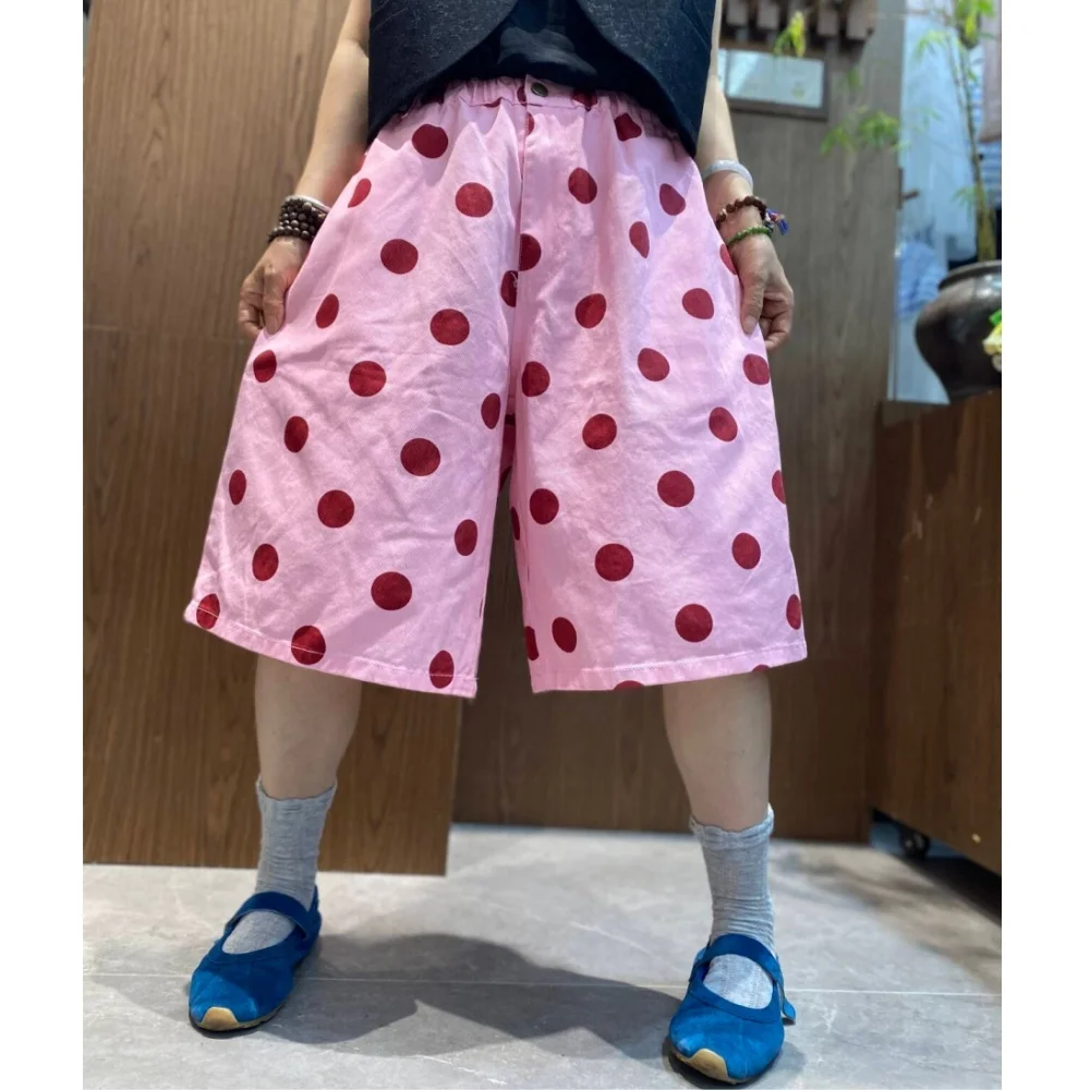 Pink Polka Dot Wide-leg Pants Women 2026 Summer New Style Loose Breathable Casual Mid-length Pants XY262
Pink Polka Dot Wide-leg Pants Women 2026 Summer New Style Loose Breathable Casual Mid-length Pants XY262