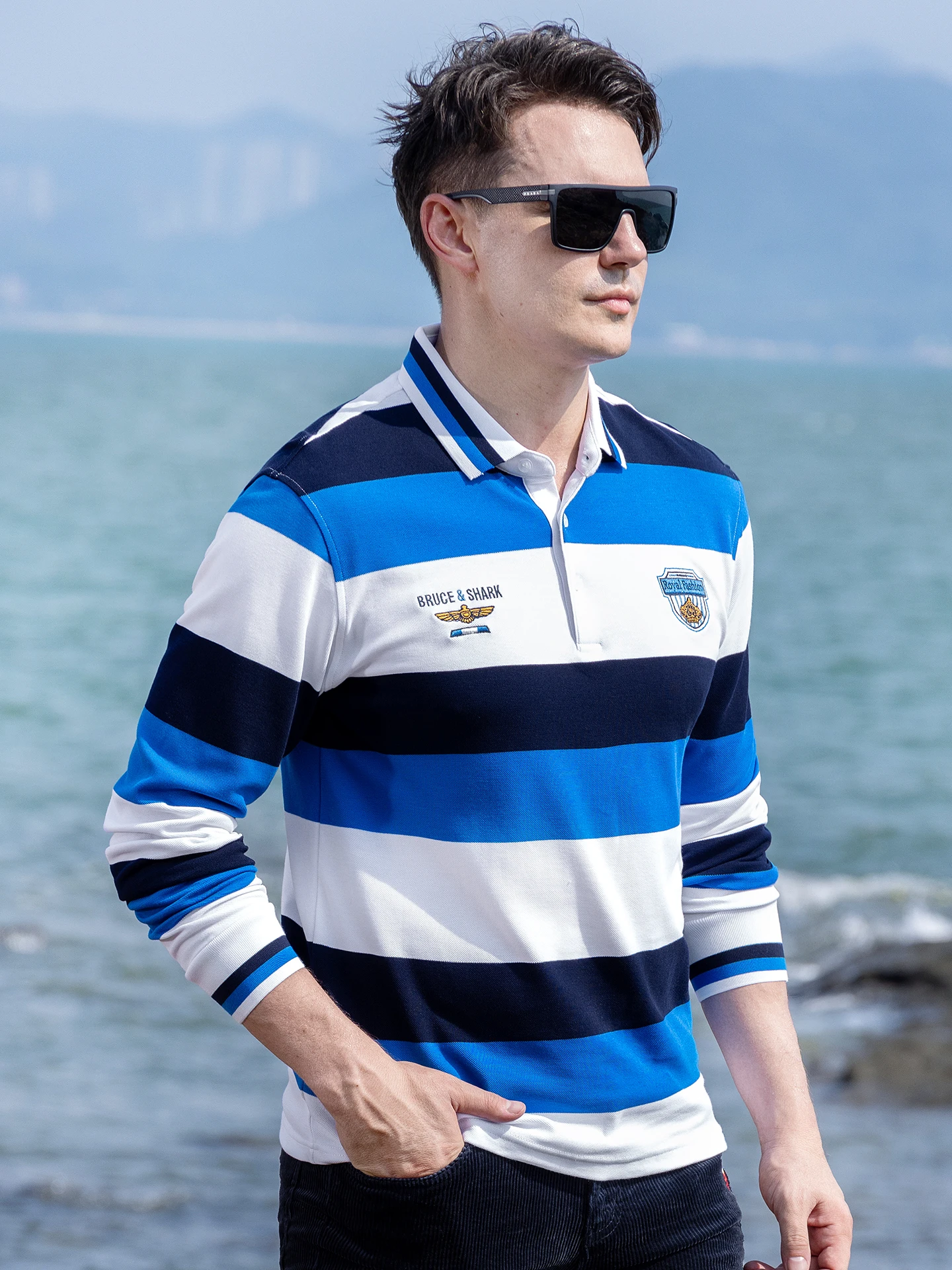 Loose Fit Pure Cotton Long Sve Men's irt Striped T-irt Bruce And ark Faion Brand Breathable Thiened Autumn ...
Loose Fit Pure Cotton Long Sve Men's irt Striped T-irt Bruce And ark Faion Brand Breathable Thiened Autumn ...