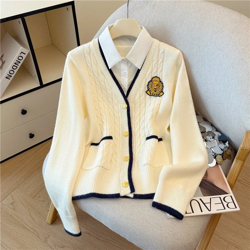 2025 Design Ne Splice Knitted Sweater Women's Loose Slimming Top Sweet Sle Polyester Fiber Long Sve ort Length
2025 Design Ne Splice Knitted Sweater Women's Loose Slimming Top Sweet Sle Polyester Fiber Long Sve ort Length