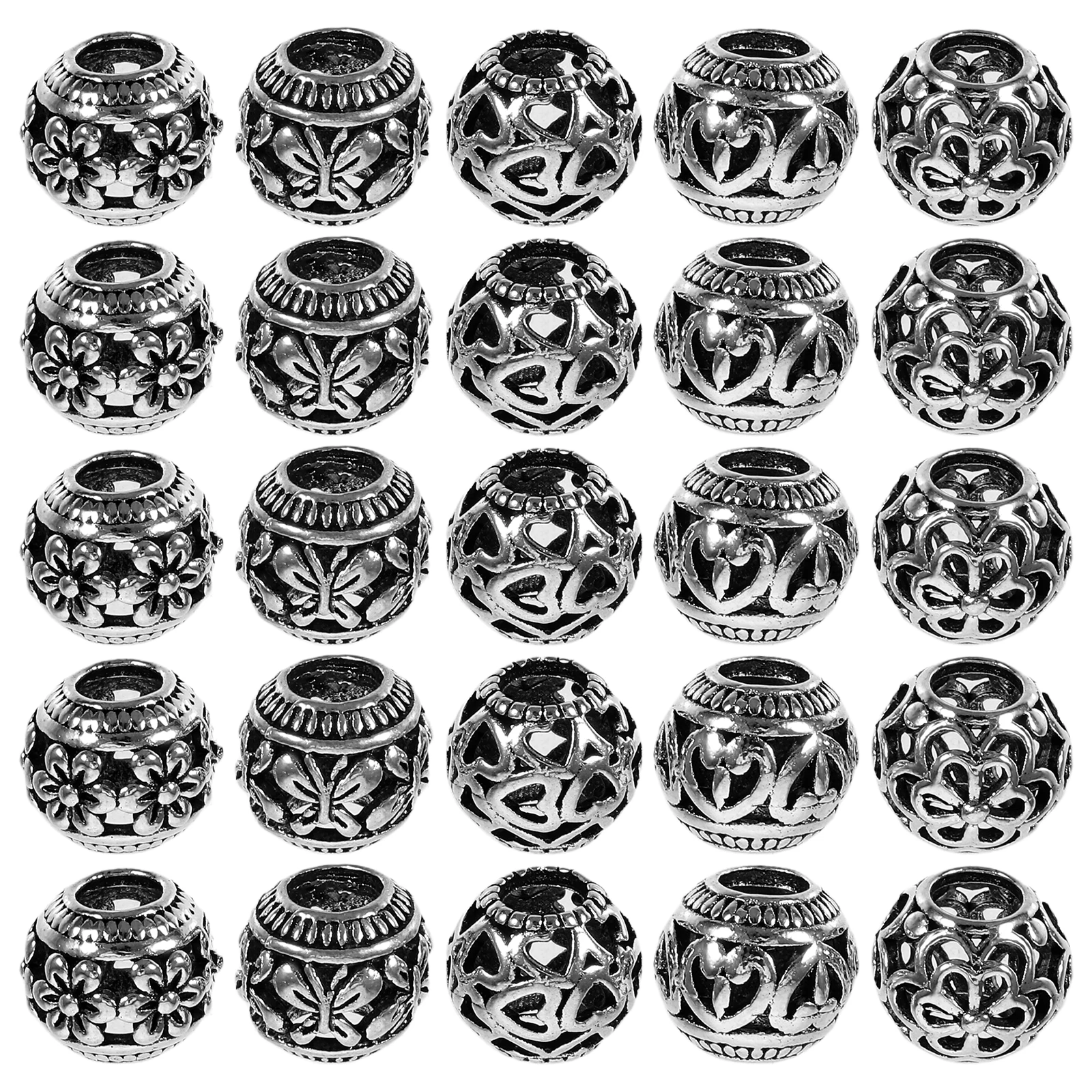 100pcs Metal Spacer Beads Large Hole Hollow Round Craft Zinc Alloy Bracelet Necklace Jewelry Making Charms for Bracelets
100pcs Metal Spacer Beads Large Hole Hollow Round Craft Zinc Alloy Bracelet Necklace Jewelry Making Charms for Bracelets