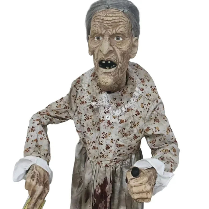 Haunted house party decoration floral dress scary grandma halloween decoration ornament
Haunted house party decoration floral dress scary grandma halloween decoration ornament