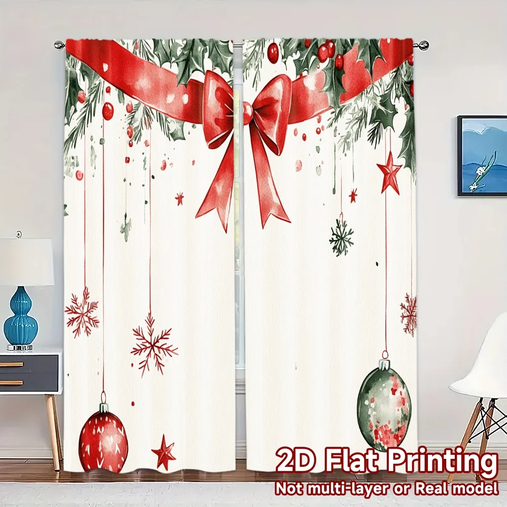 2pcs,Curtains Christmas ornaments hanging with bow (3) Popular Contemporary Curtains Polyester Curtains Decorations For Home
2pcs,Curtains Christmas ornaments hanging with bow (3) Popular Contemporary Curtains Polyester Curtains Decorations For Home