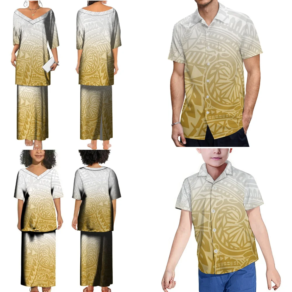 Polynesian Family Party Dress Banquet Dress Adult Children Custom Women'S Long Dress Men'S Shirt Quality Fabric
Polynesian Family Party Dress Banquet Dress Adult Children Custom Women'S Long Dress Men'S Shirt Quality Fabric