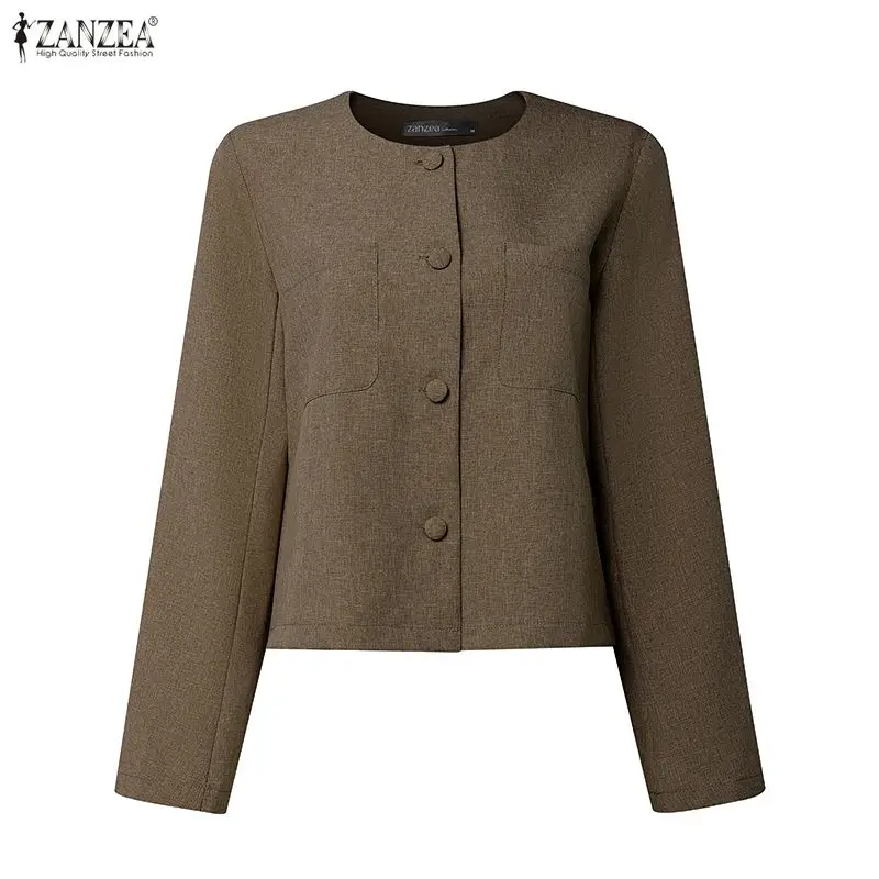 ZANZEA Fashion Women Blazer Elegant Office Lady Streetwear Coats 2026 Spring Autumn Long Sleeve Outercoats Casual Solid Coats
ZANZEA Fashion Women Blazer Elegant Office Lady Streetwear Coats 2026 Spring Autumn Long Sleeve Outercoats Casual Solid Coats