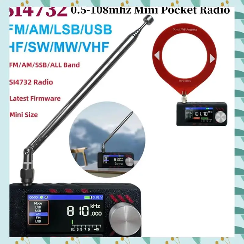 A71P SI4732 All Band Radio Receiver ATS MINI PRO 0.5-108Mhz LSB USB AM FM ESP-32-S3 Radio SW MW VHF Radio With Antenna
A71P SI4732 All Band Radio Receiver ATS MINI PRO 0.5-108Mhz LSB USB AM FM ESP-32-S3 Radio SW MW VHF Radio With Antenna