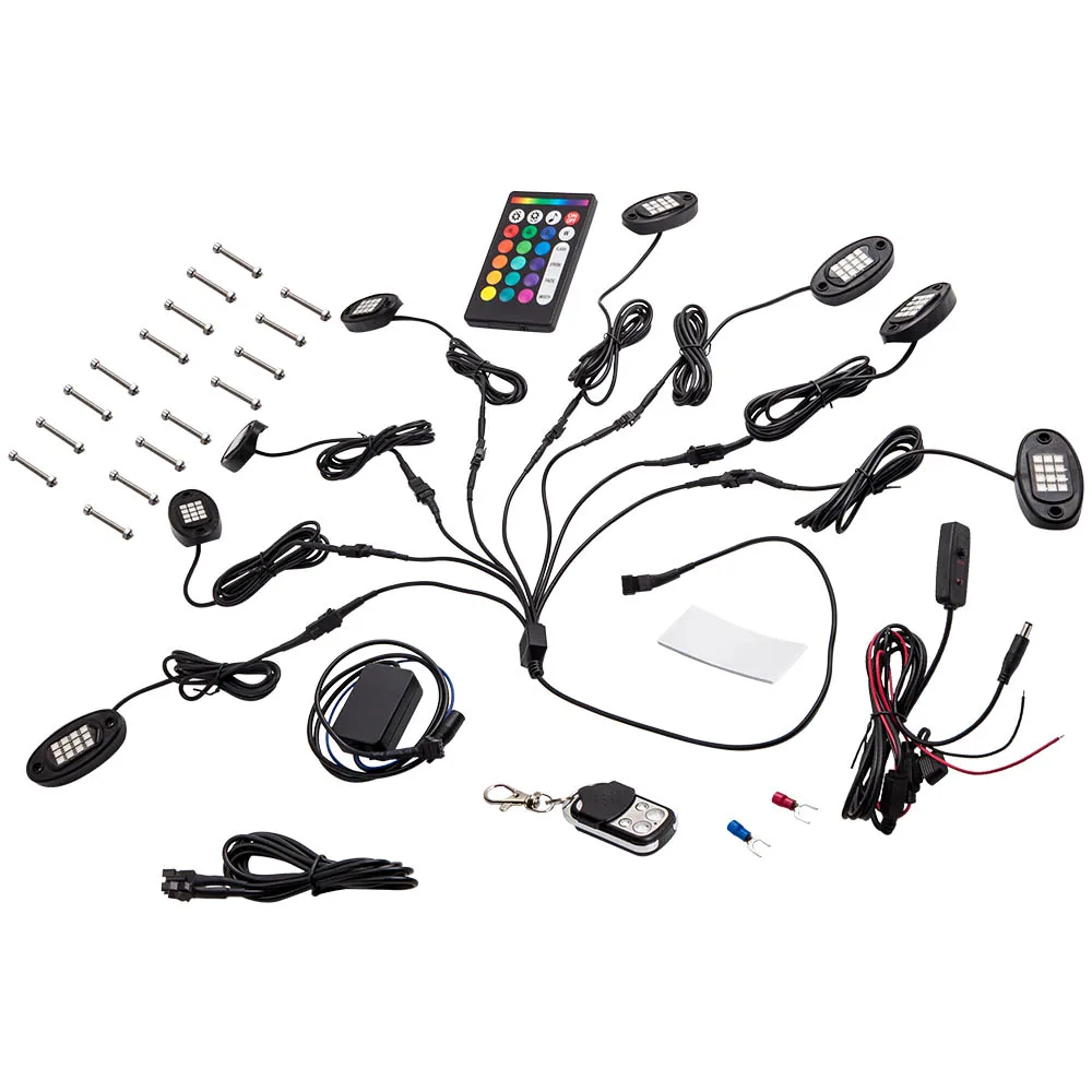 8Pod RGB неоновый светодиодный рок-светильник управления свечением под лампой для внедорожного автомобиля, грузовика, лодки
8Pod RGB неоновый светодиодный рок-светильник управления свечением под лампой для внедорожного автомобиля, грузовика, лодки