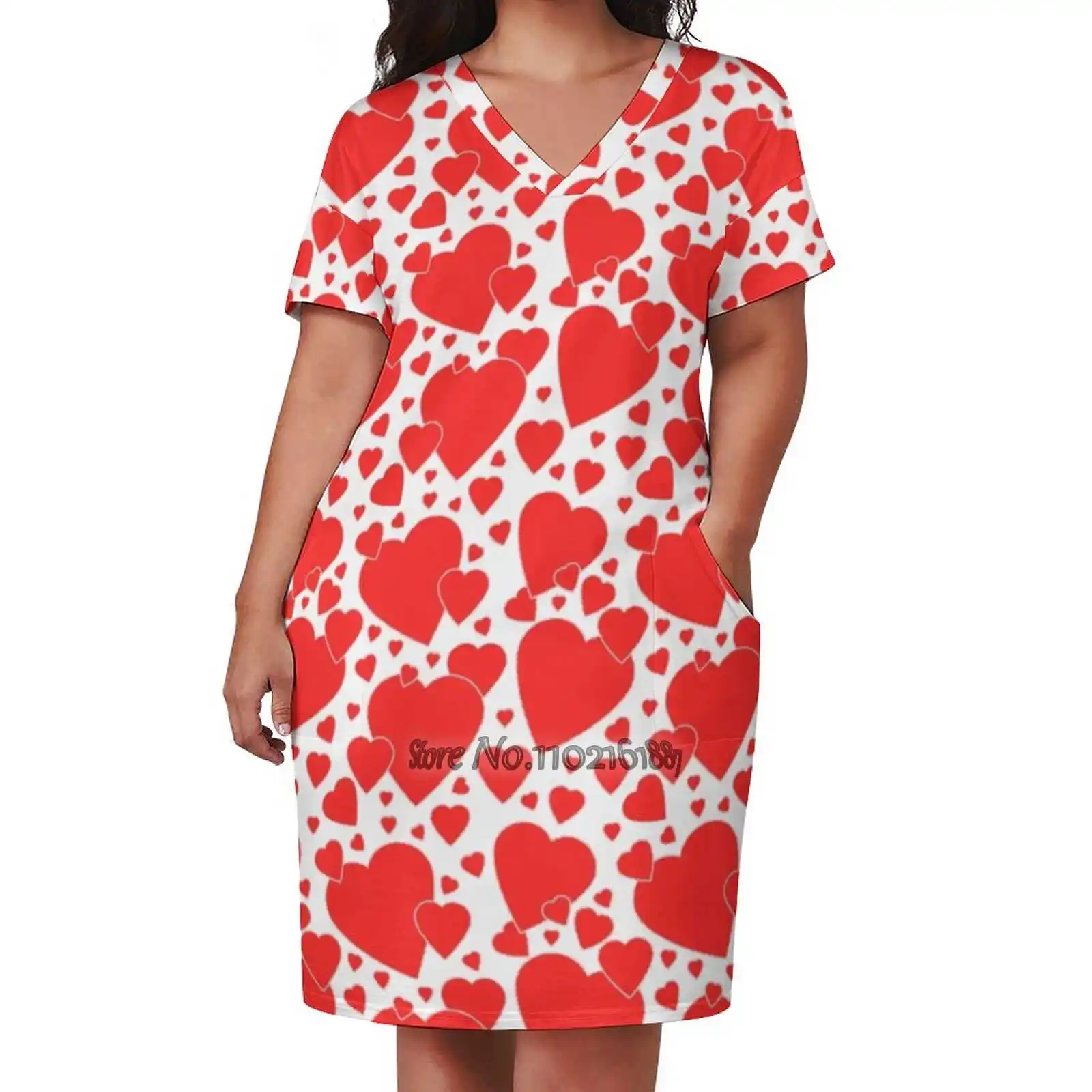 Valentine Hearts Loose V-Neck Skirt Sexy Short Sleeve Skirt Loose A-Line Dress Light And Breathable Dress Heart Valentine
Valentine Hearts Loose V-Neck Skirt Sexy Short Sleeve Skirt Loose A-Line Dress Light And Breathable Dress Heart Valentine